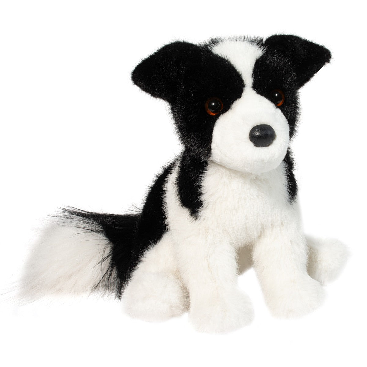 Herdie the Soft Border Collie stuffed animal plush by Douglas with black and white fur