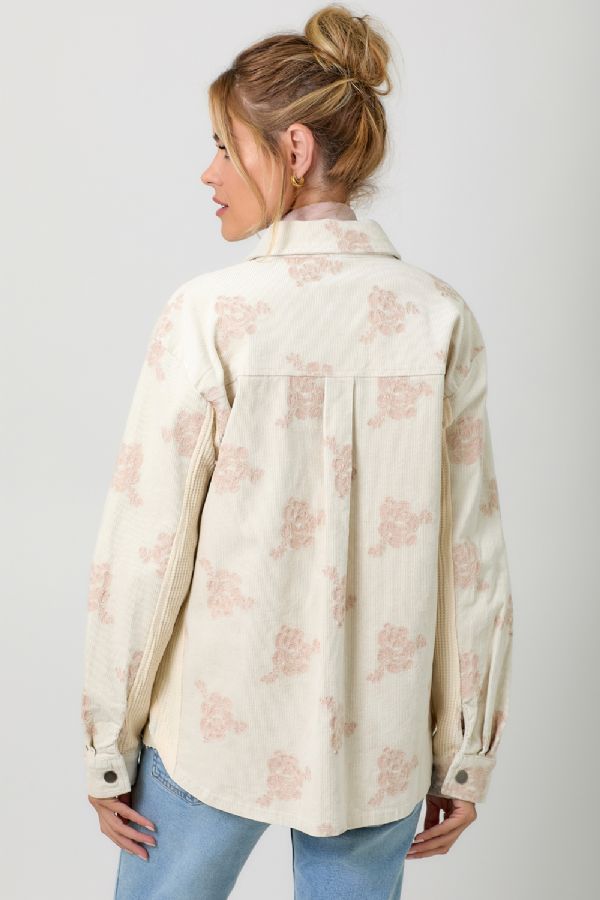 Washed Corduroy Embroidery Jacket