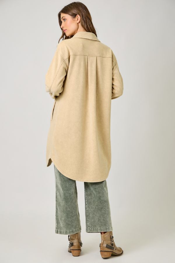 Washed Terry Long Jacket