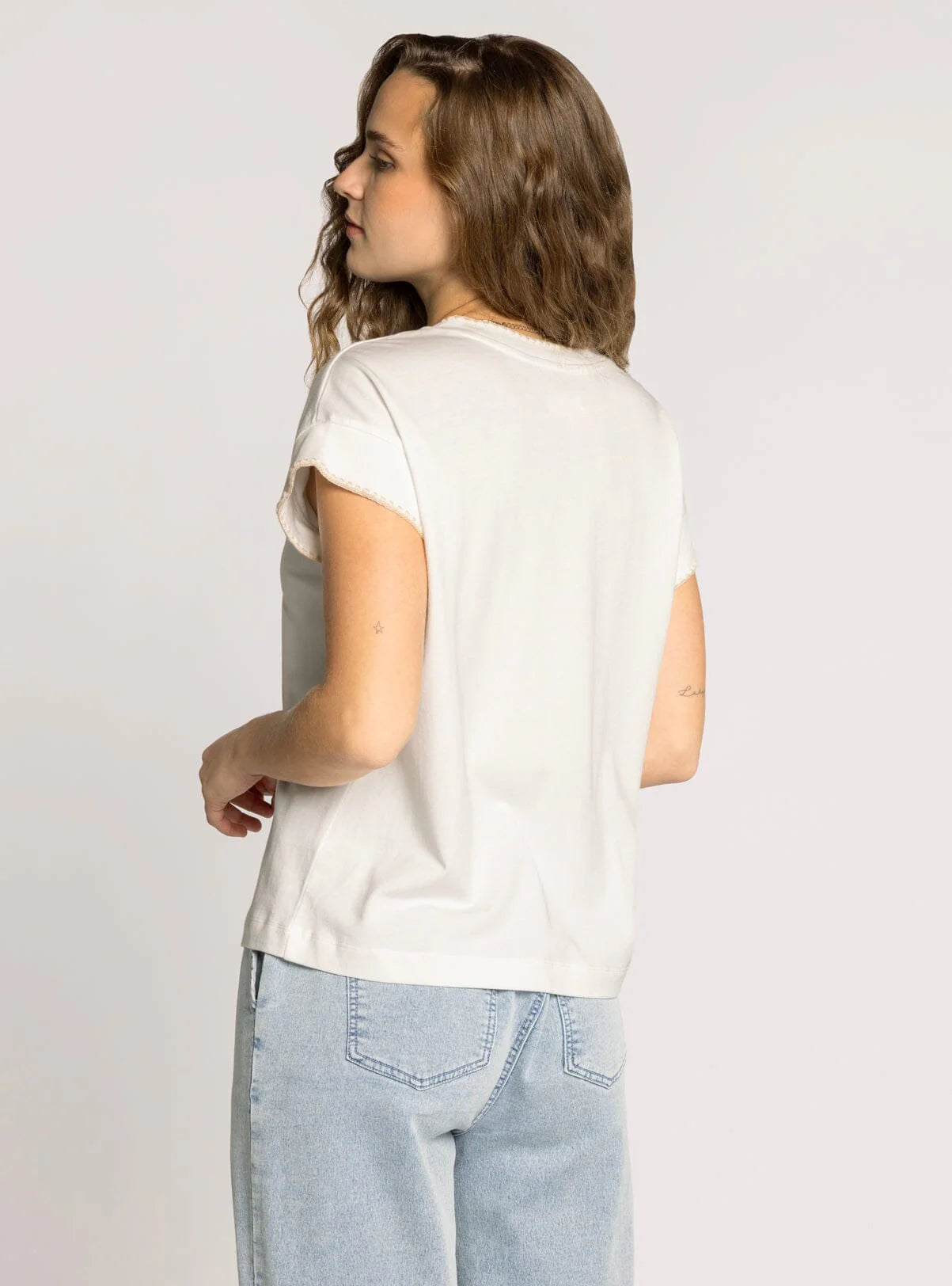 Indra Solid Color Cap Sleeve Top