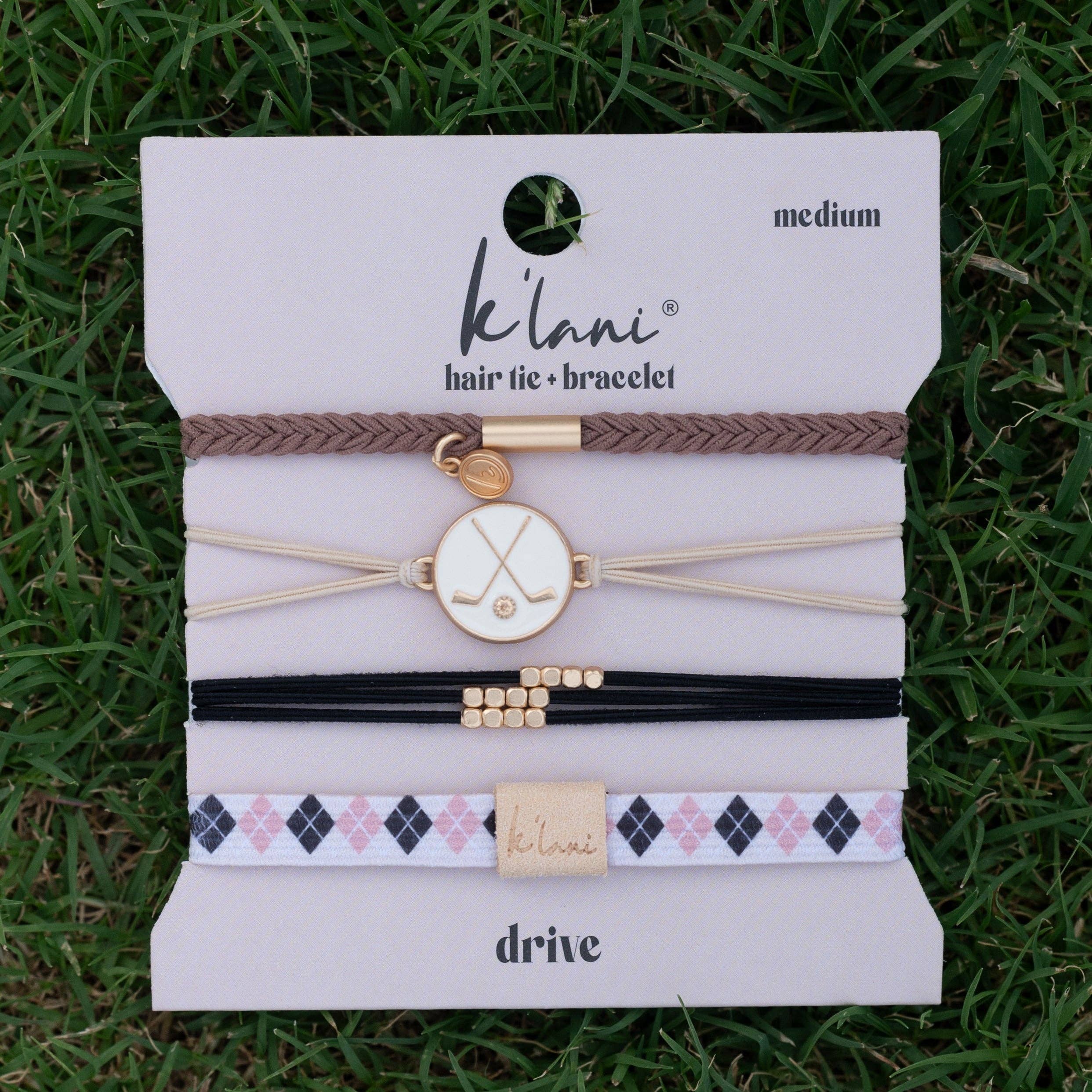 K’lani Drive Hair Tie Bracelet Set with Golf Ball Marker