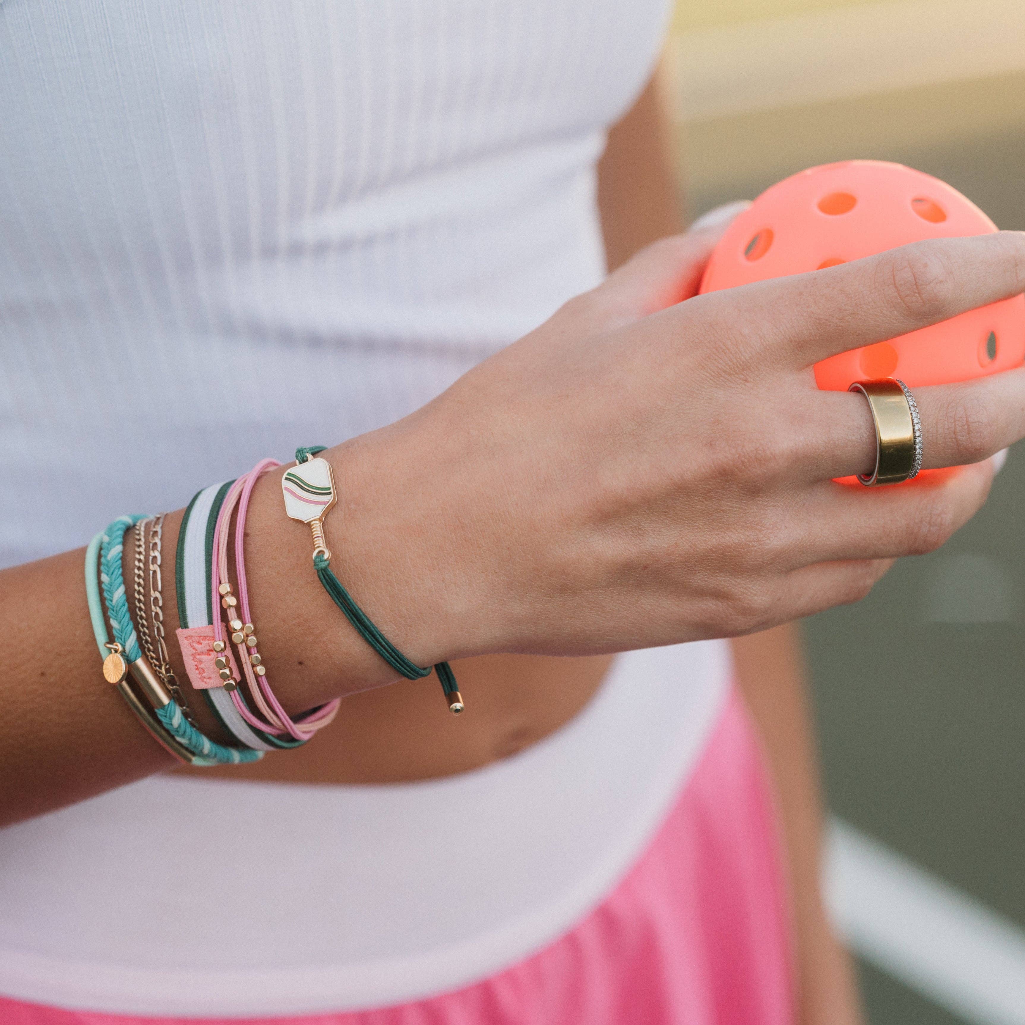 K’lani Rally Pickleball Hair Tie Bracelet Set