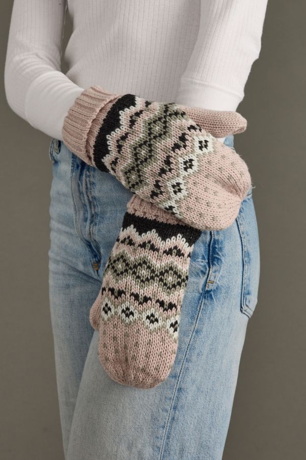 Multi-Colored Patterned Mittens