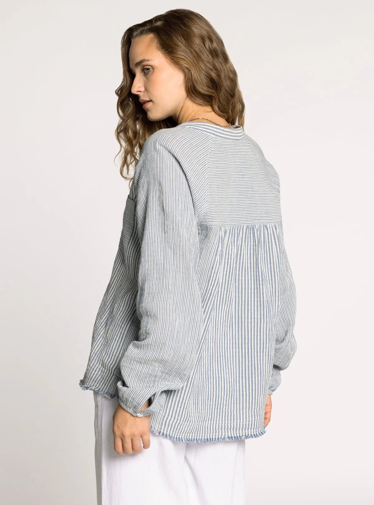 Maia V-Neck Striped Shirt