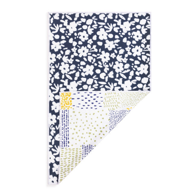 Navy & Floral Absorbent Kitchen Towel