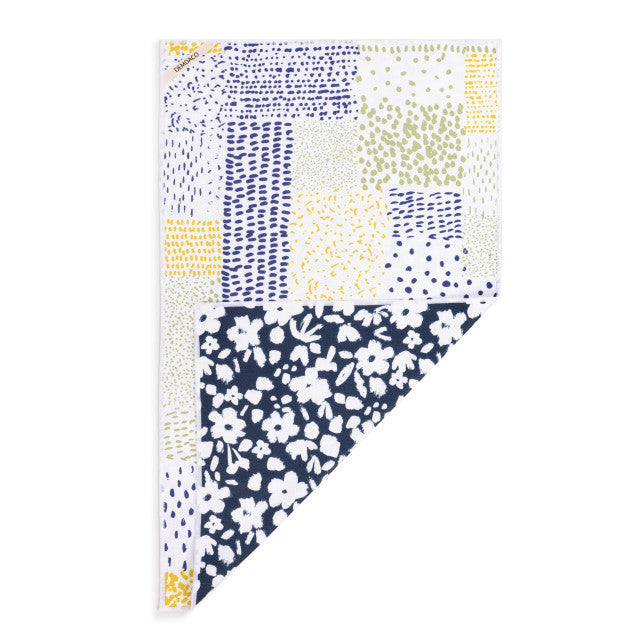 Navy & Floral Absorbent Kitchen Towel