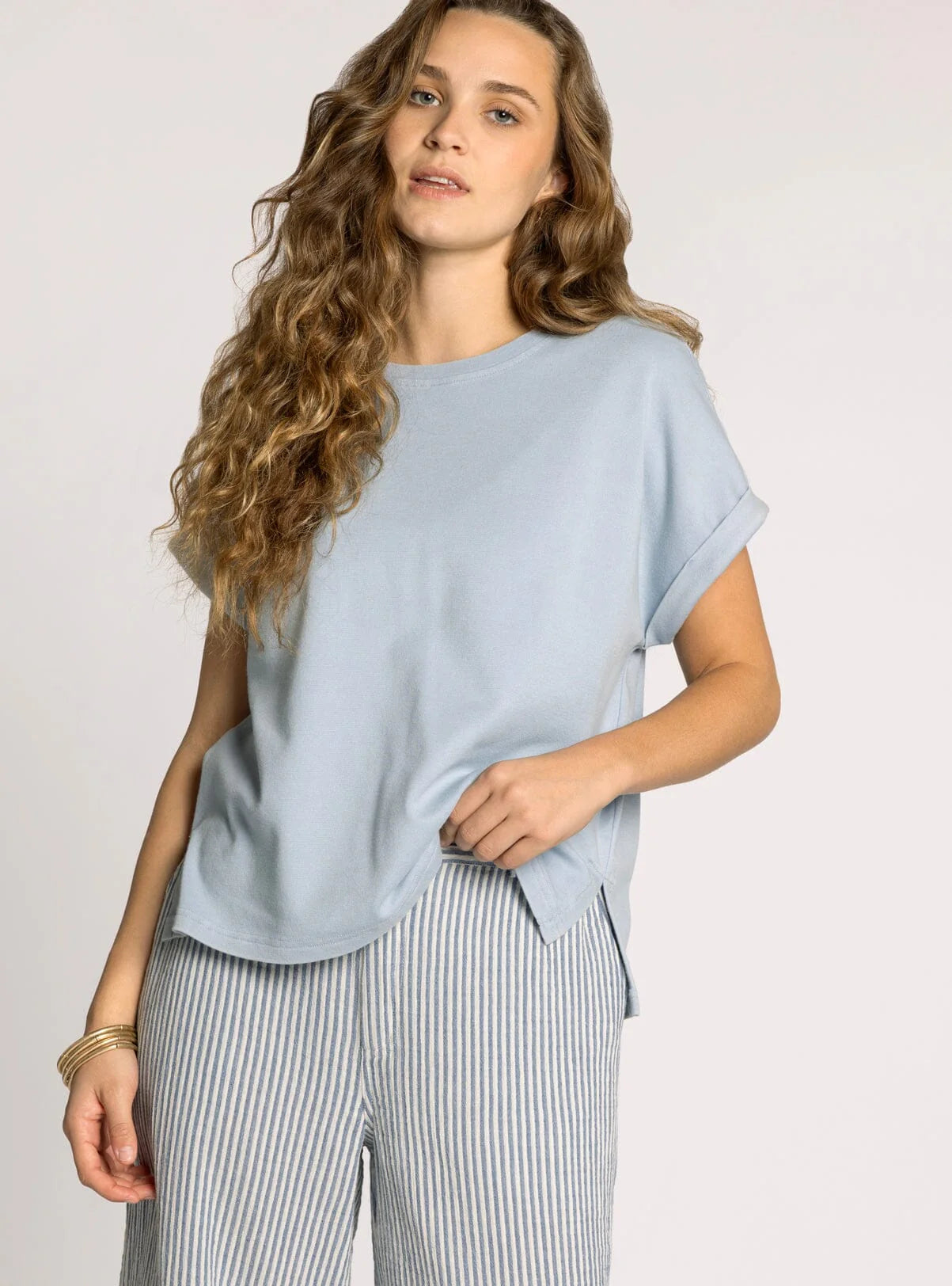 Nova Cuffed Short Sleeve Top