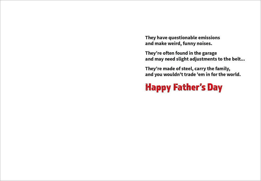 Dad Like An Old Car Father's Day Card