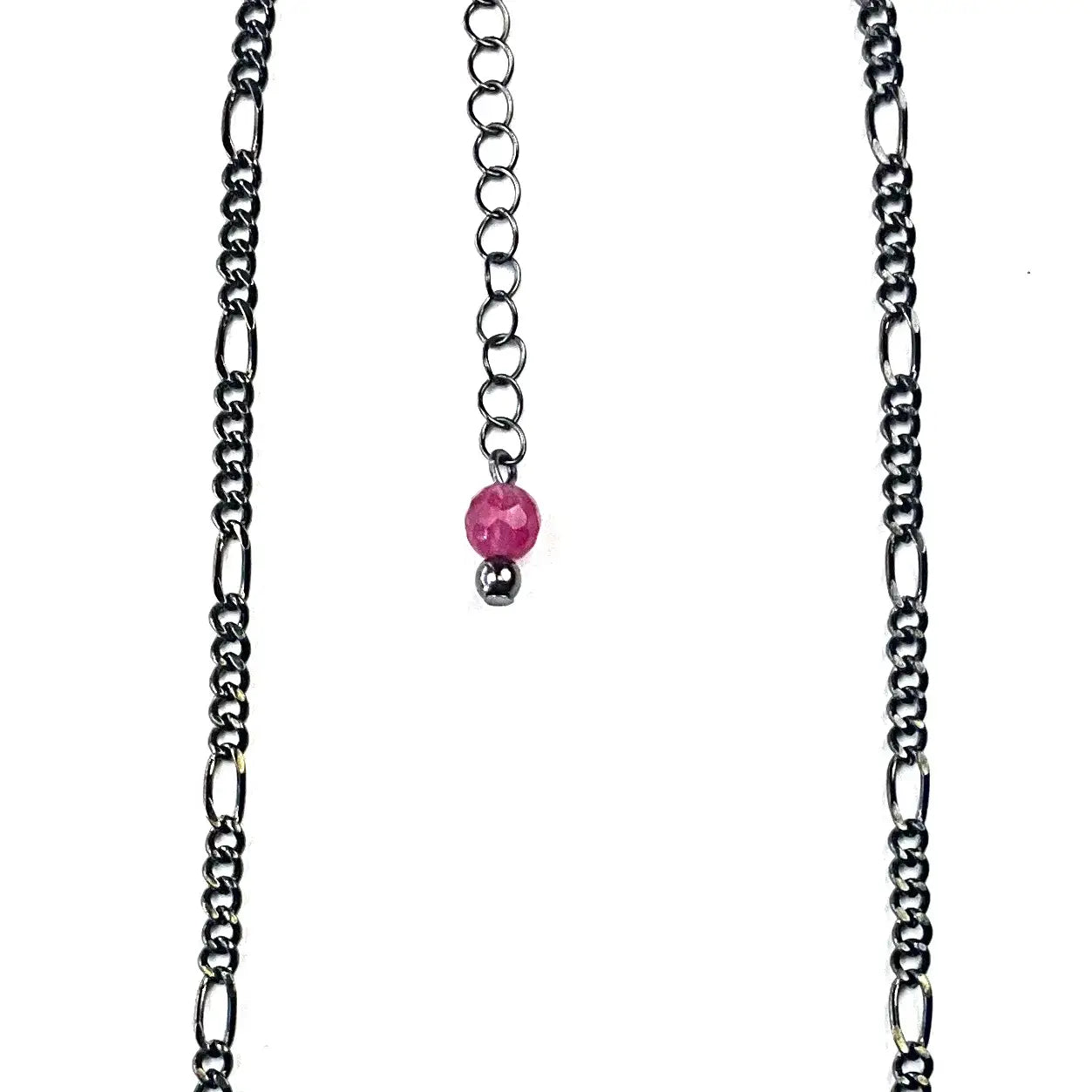 Short Beaded Chain Necklace w/ Center Cluster