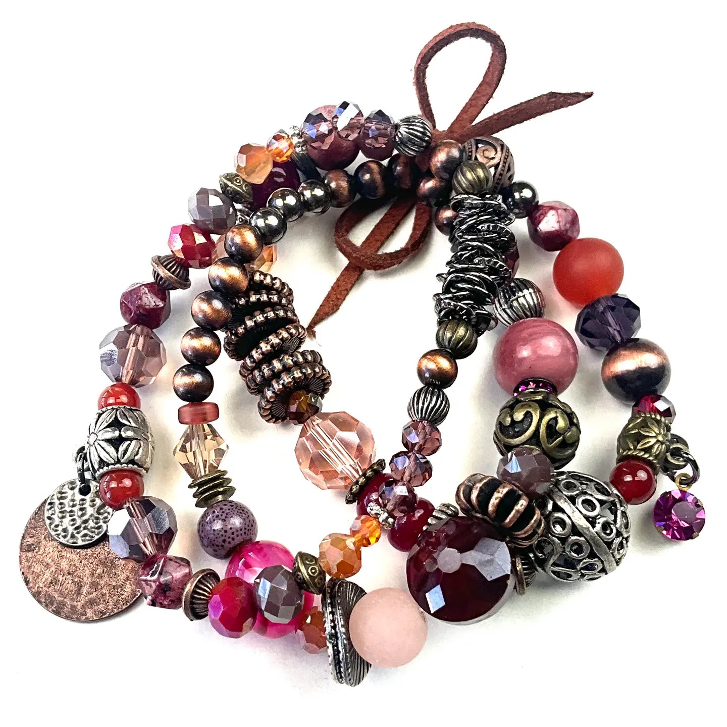 Multi Strand Beaded Stretch Bracelet Set