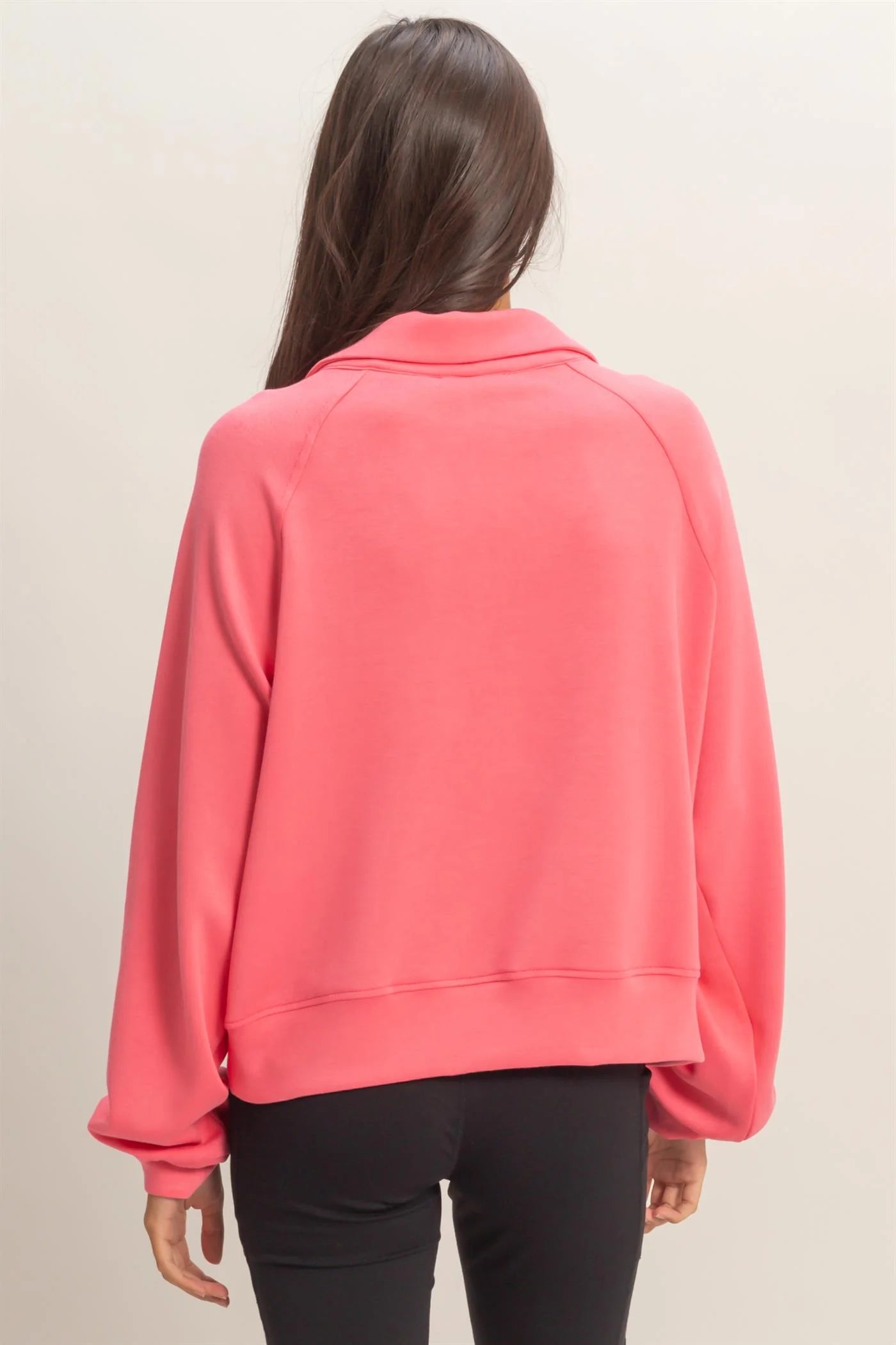 Half-Zip Collar Pullover Sweatshirt