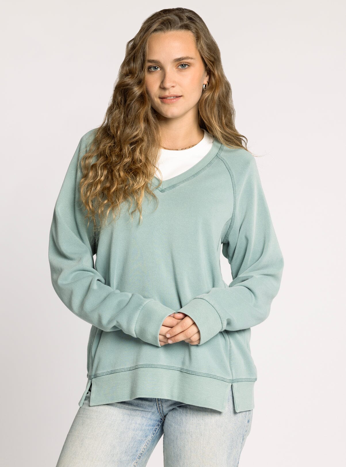 Ruby V-Neck Sweatshirt