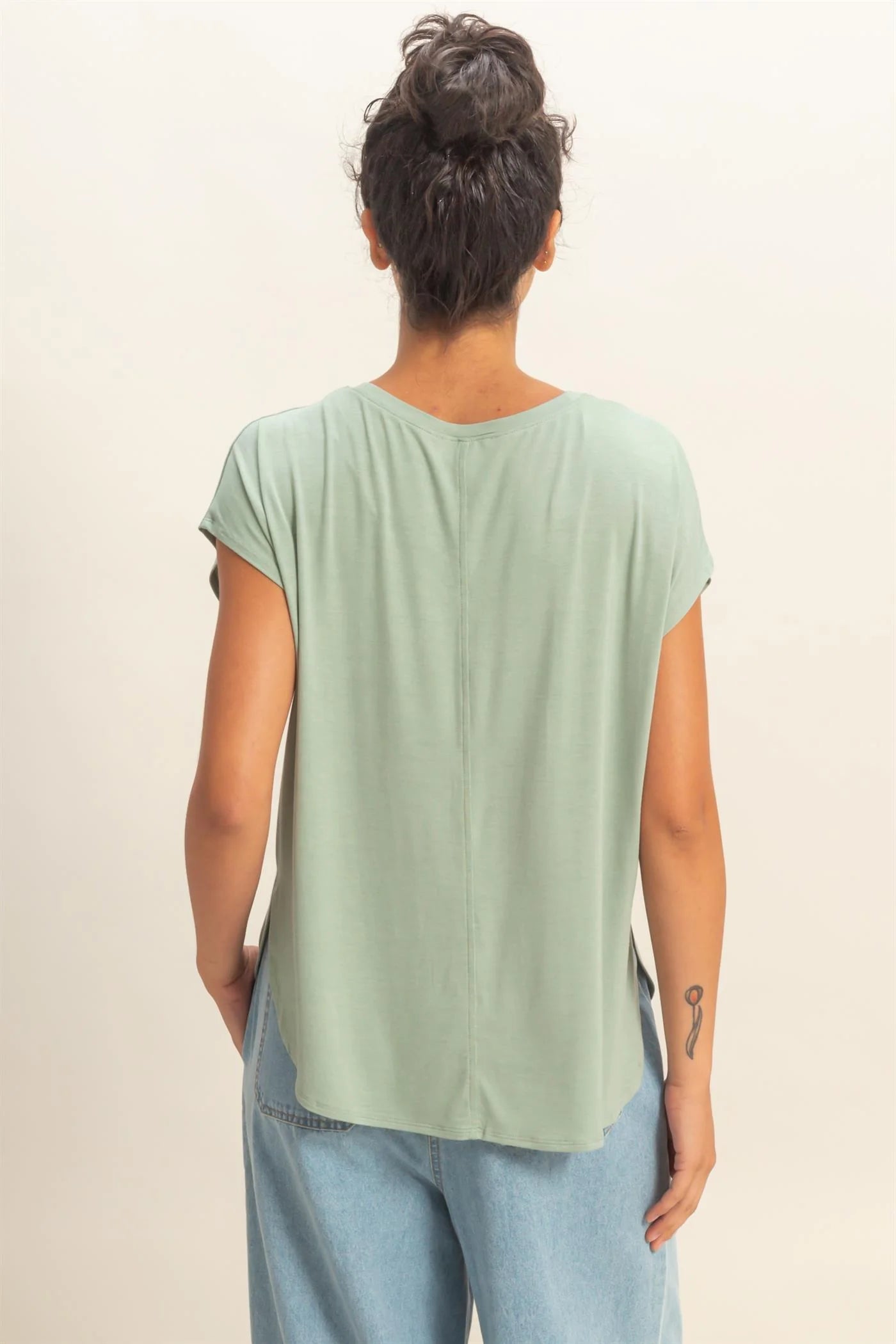 Relaxed Dolman Short Sleeve Top