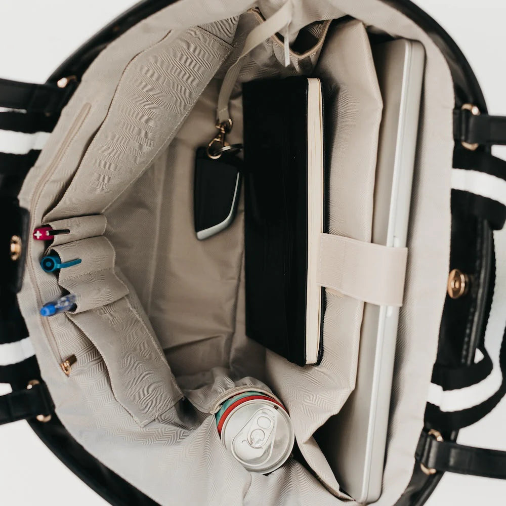 Woven Tiffany Organized Tote Bag