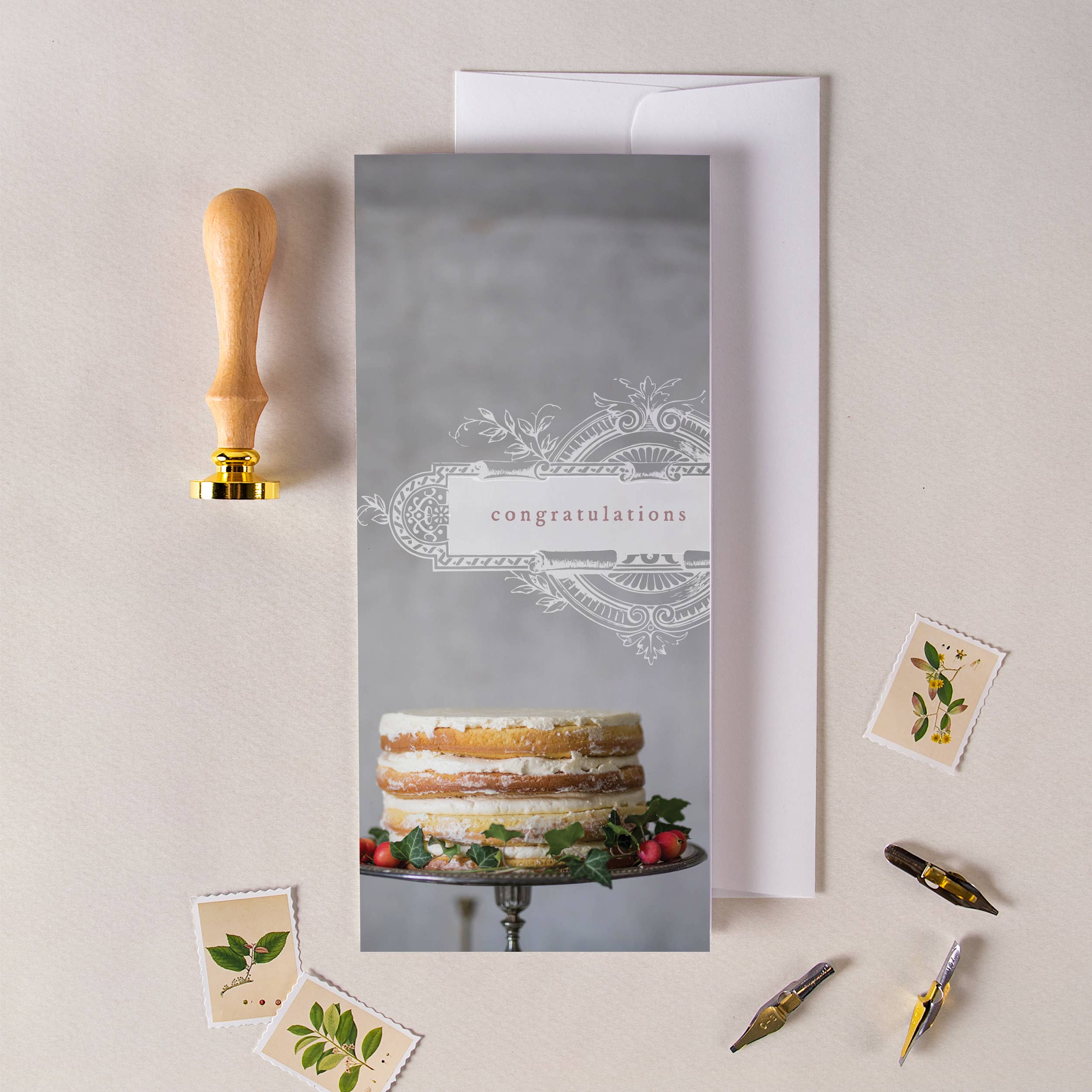 Wedding Swirls Greeting Card