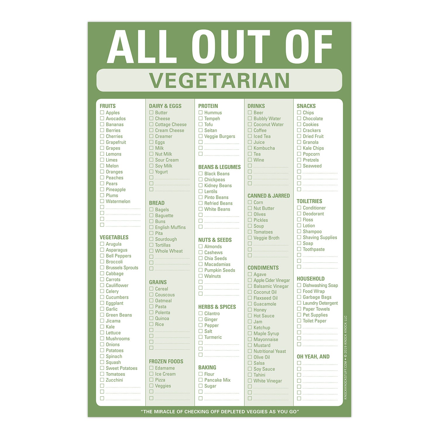 All Out Of Vegetarian Pad