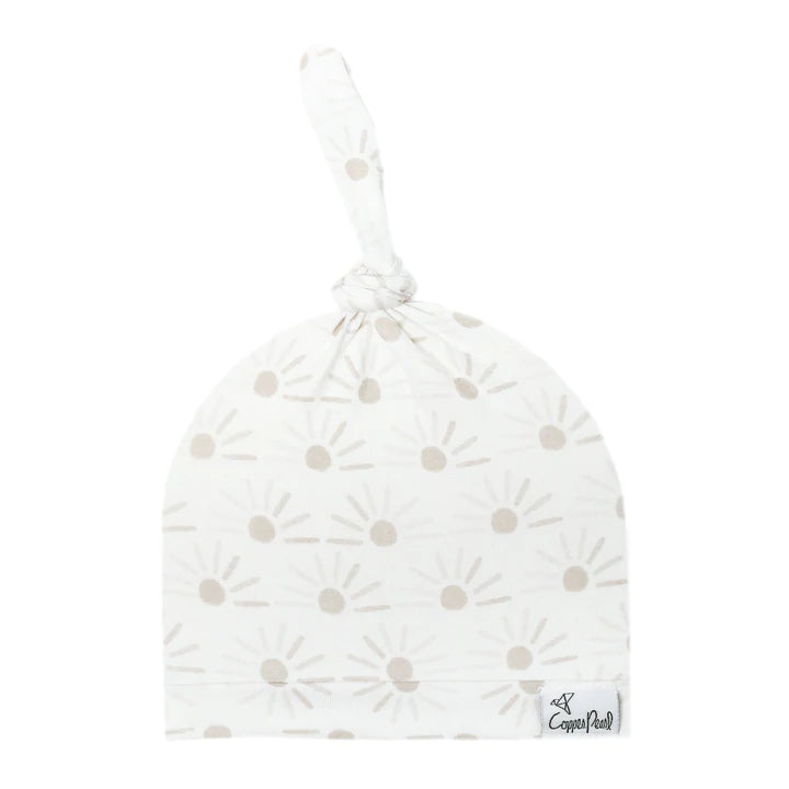 Shine Copper Pearl Top Knot Hat