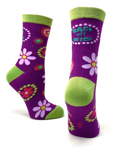 Back off Bit%h Ladies Crew Socks