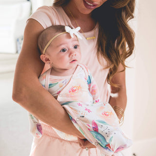 Copper Pearl Bloom Newborn Knotted Gown