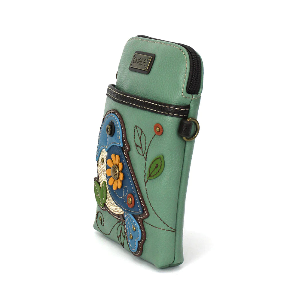 Chala Cell Phone Crossbody Blue Bird