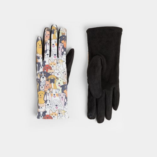 Multiple Dogs Touchscreen Gloves