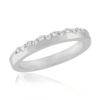 CZ Silver Band Stack Ring