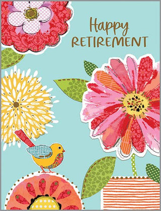 Retirement Greeting Card - Birds and Blooms