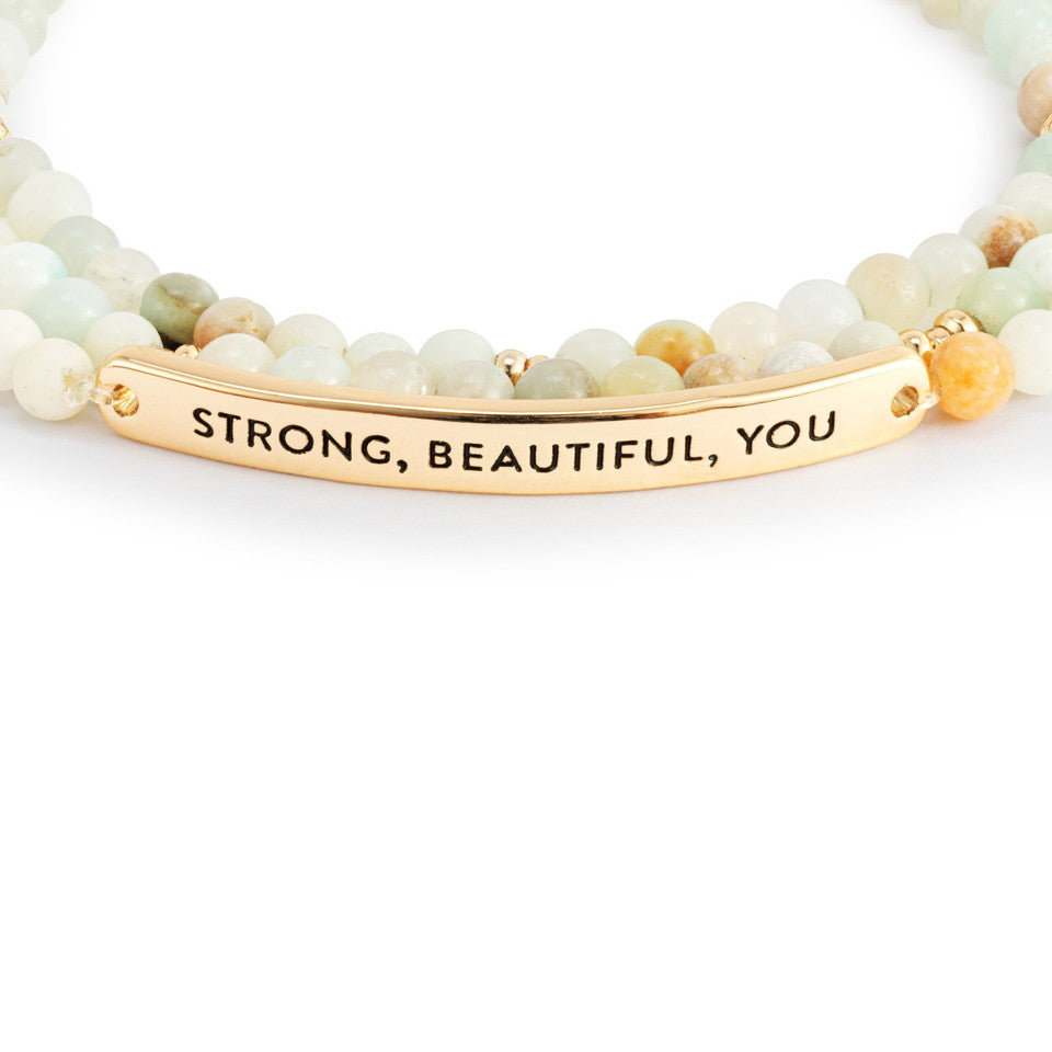 Strong Beautiful You Necklace/Bracelet - Green Mix