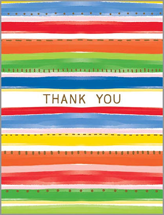 Thank You Greeting Card - Bold Stripes