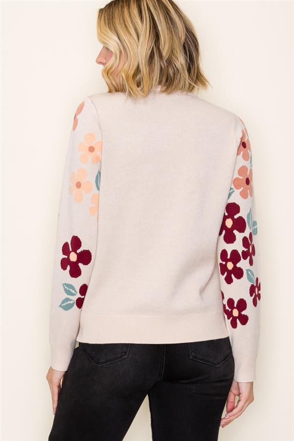 Floral Jacquard Sweater