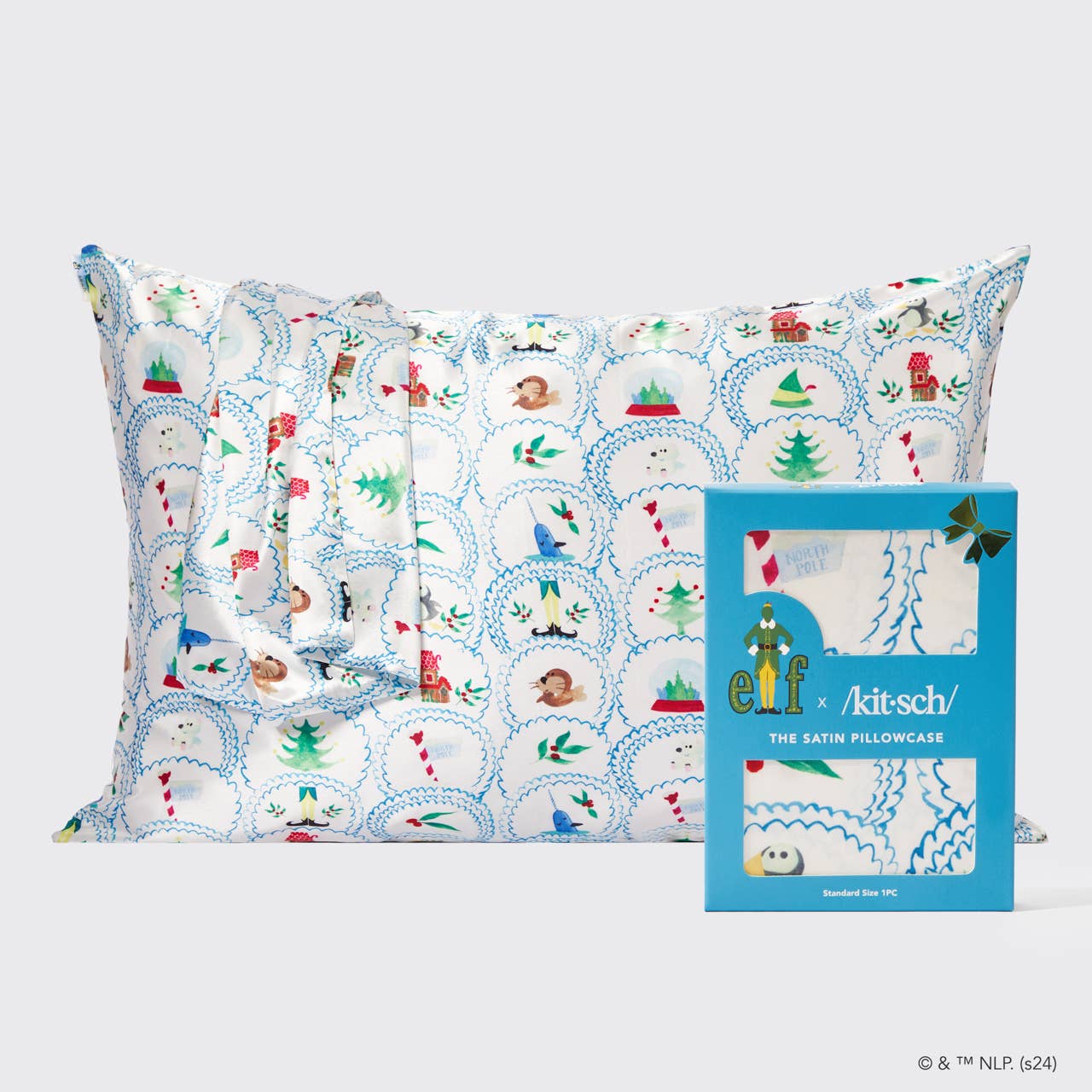 Elf Kitsch Satin Pillowcase Standard - North Pole