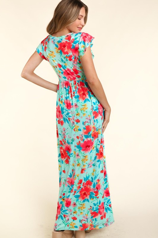 Floral Fit & Flare Maxi Dress