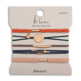 Discover Gold Pine Tree Charm Hair Tie Bracelets by K'lani