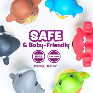 Tub Works Tub Bobbers Watertight Bath Toys, 6-Pack