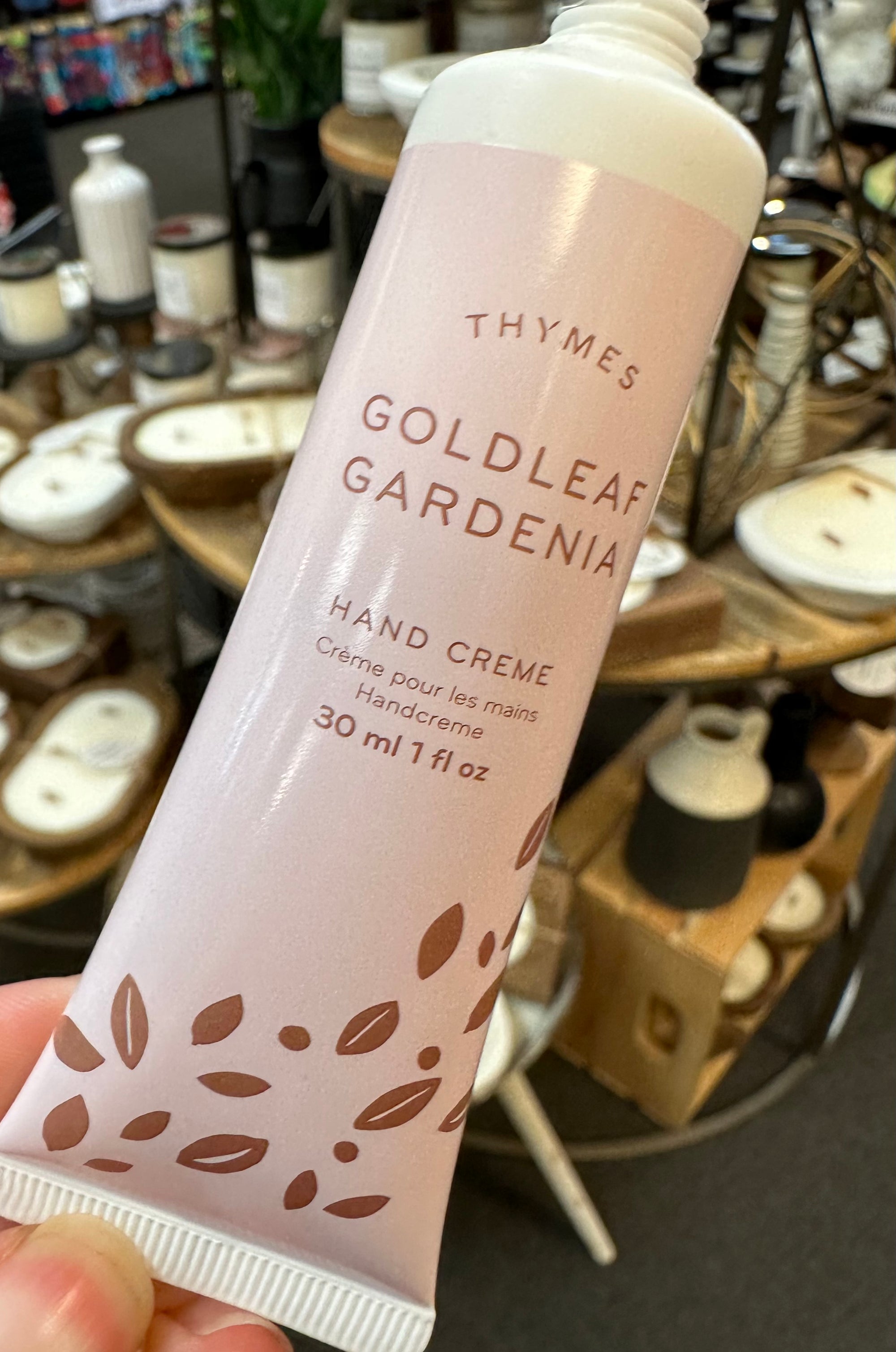 Thymes Goldleaf Gardenia Petite Hand Cream