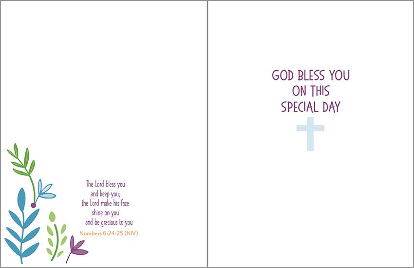 With Scripture Religious Greeting Card - 1st Communion