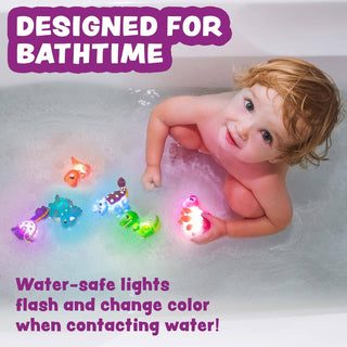 Tub Works® Dinos™ Dinosaur Light Up Bath Toys, 6 Pack