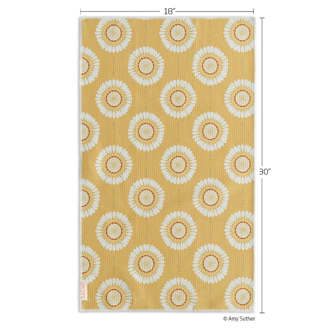 Sunflower Chains | Microfiber Kitchen Dish Towel