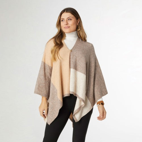 Super Soft Button Front Poncho