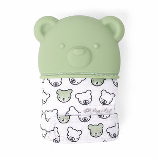 Itzy Ritzy Silicone Teething Mitt - Sage Bear