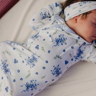Catherine Floral Newborn Knotted Gown