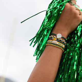 Game Day Green & Yellow Hair Tie Bracelets