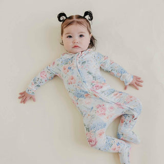 Genevieve Floral Zip-Up Footie Pajama