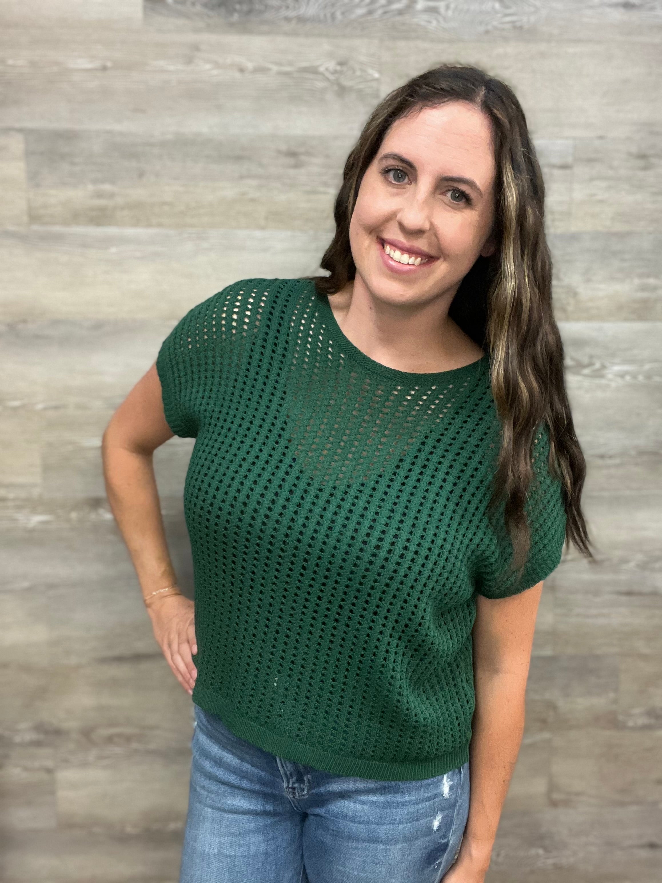 Viscose Crochet Knit Sheer Hollow Sweater