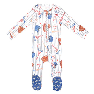 All Star Baseball Zip-Up Footie Pajama
