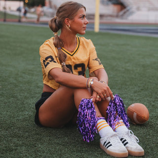 Game Day Purple & Yellow Hair Tie Bracelets by K'lani