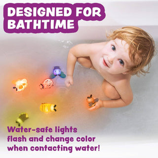 Tub Works Bugs Light-Up Bath Toys, 6-Pack