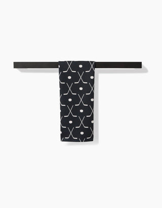 Geometry Puck Tea Towel – Hockey Kitchen Towel for Hockey Fans