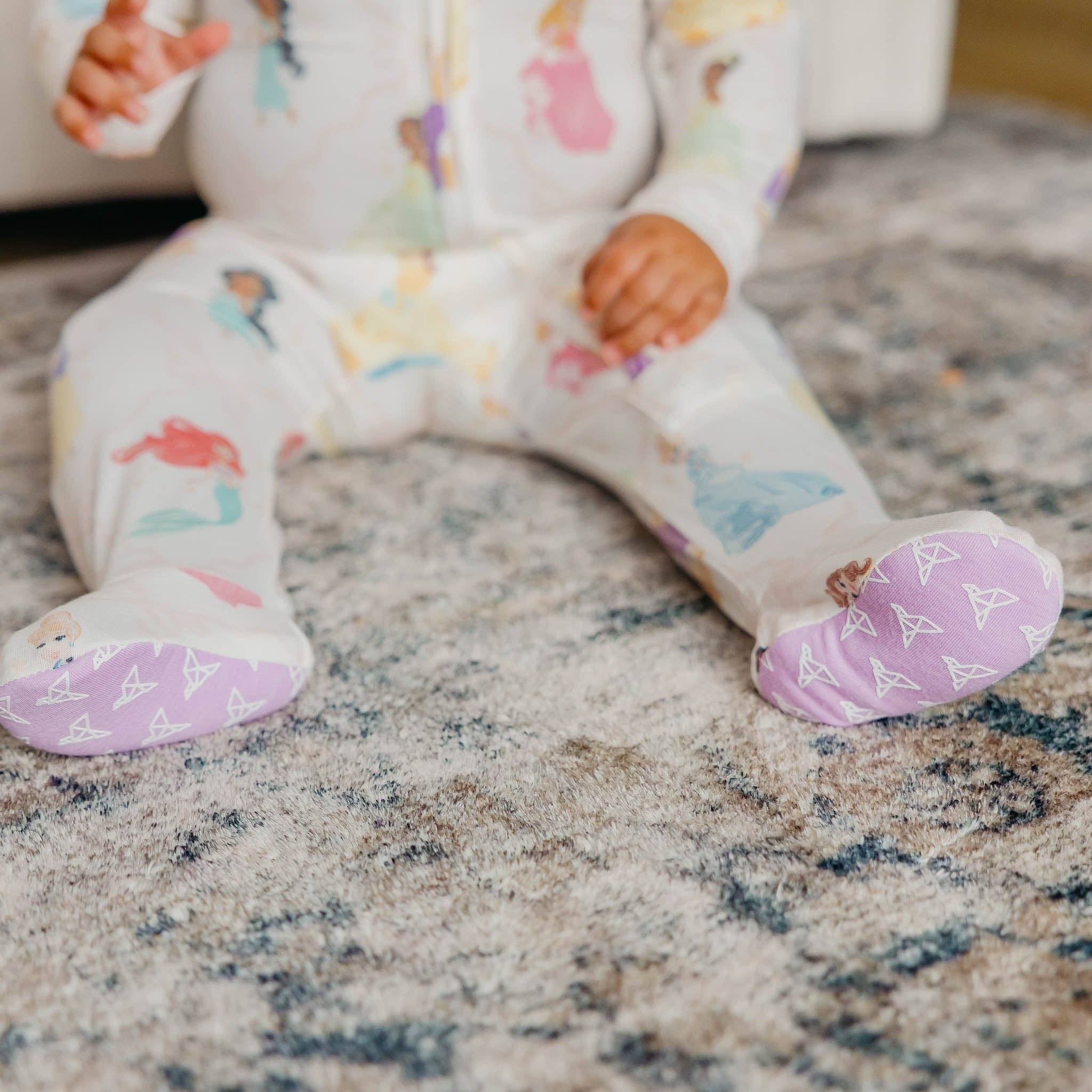 Copper Pearl Disney Princess Zip-Up Footie Pajama