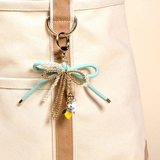 Layered Bows Bag Charm–Limoncello Love